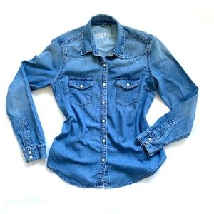 GAP 1969 Denim Shirt with Snap Buttons